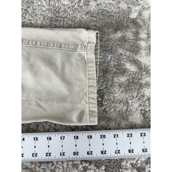 Ann Taylor Size 6 Cropped Button Straight Leg Pants Gray Zip Casual Pockets - Picture 6 of 10